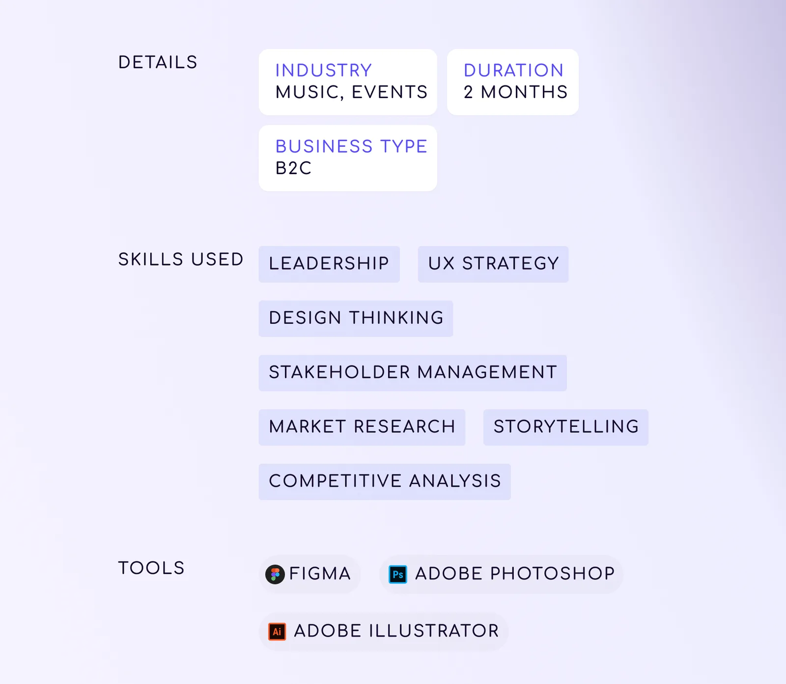 Showcase events project