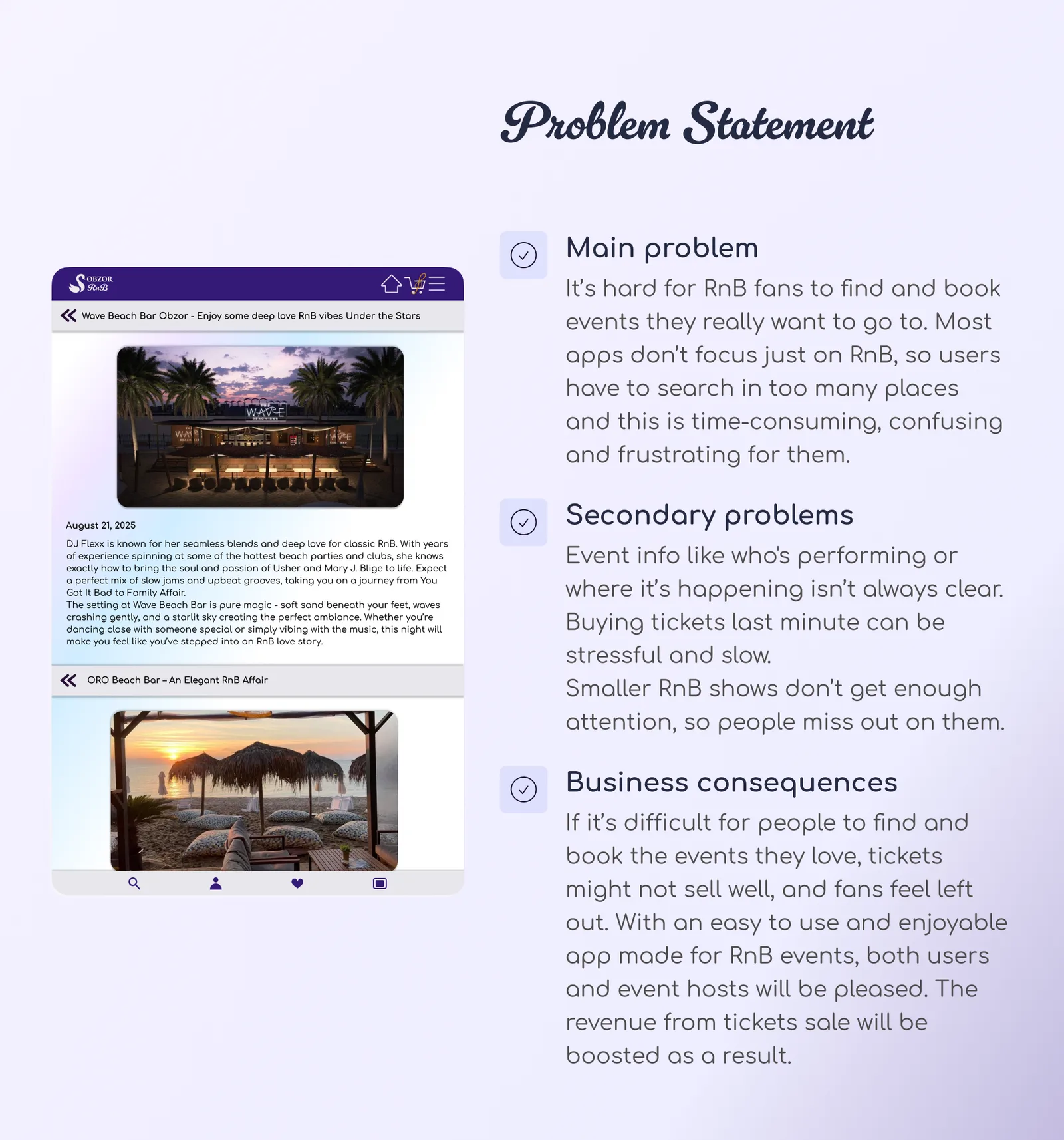 Showcase events project