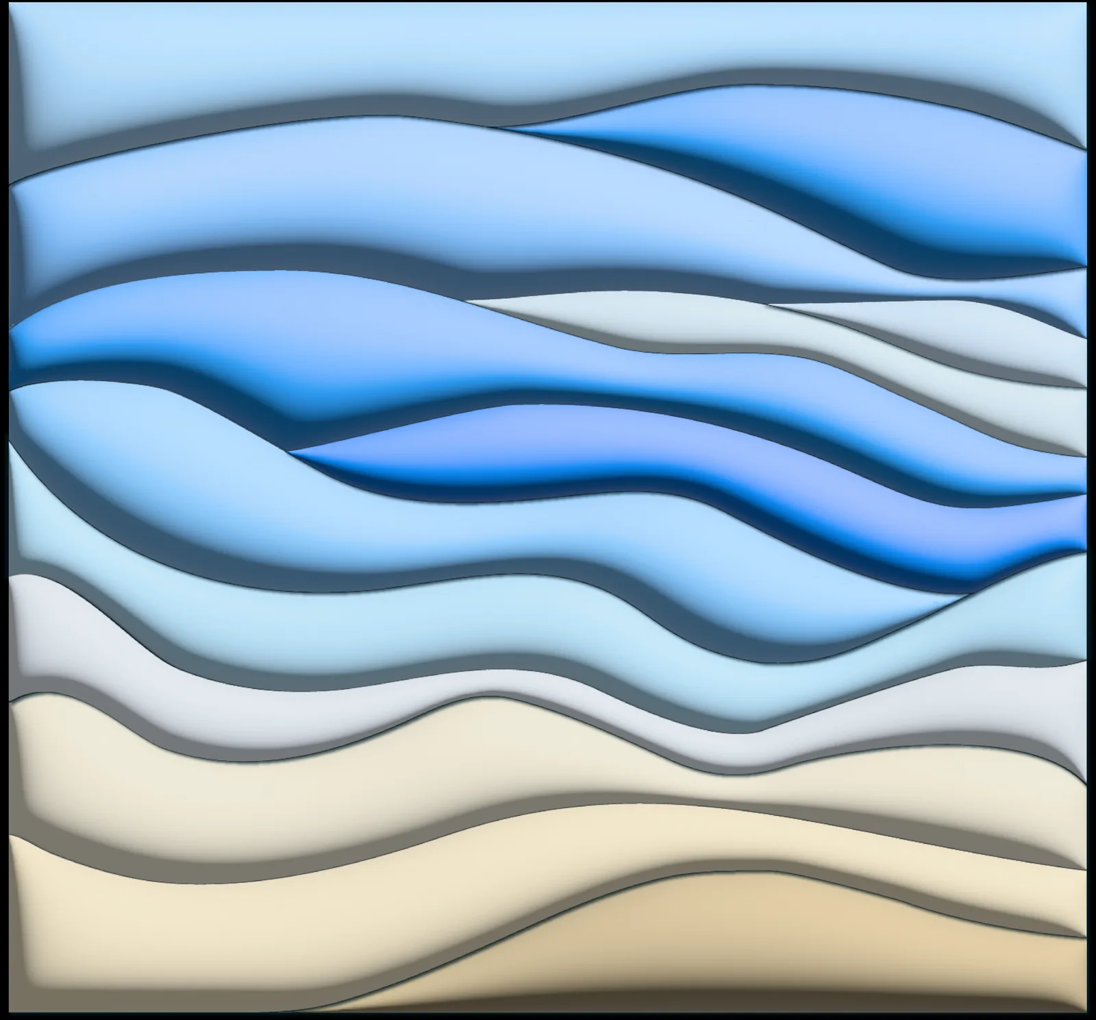 Abstract Composition of The Sea