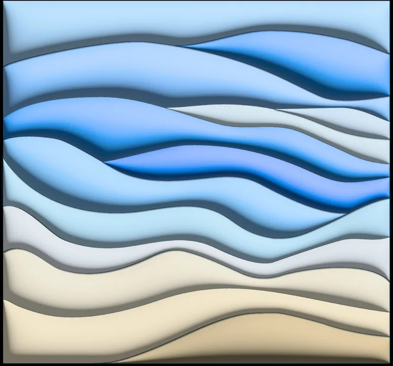 Abstract Composition of The Sea